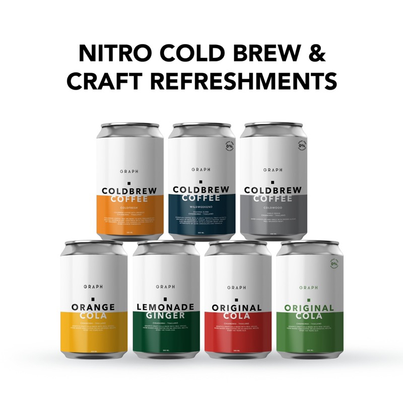 กาแฟสกัดเย็นอัดแก๊สไนโตรเจน Nitro Cold Brew Coffee Can by OneSev7nBlend