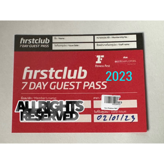ราคาFirstclub 7 Day Guest Pass Fitness First (All Club)