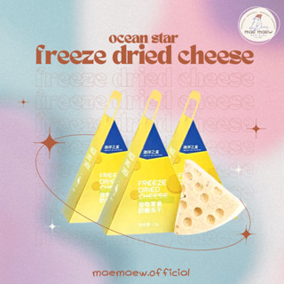 ꒰ พร้อมส่ง ꒱ OCEAN STAR cheese freeze dried  ขนมชฟรีซดรายชีสปลาค็อด ทำจากชีสแท้  ขนาด 12 g.