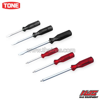 TONE ไขควงด้ามพลาสติก แกนแม่เหล็ก ตอกได้ | KD-SERIES