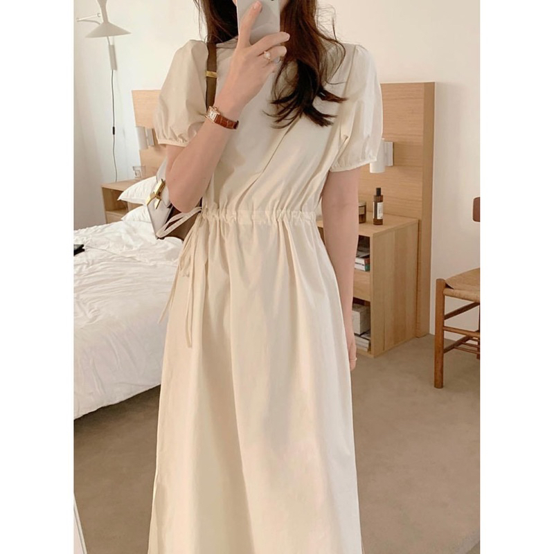 Onnie dress เดรสทรงเกาหลี เดรสยาว