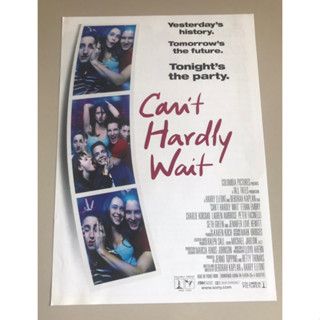 Handbill (แฮนด์บิลล์) หนัง “Cant Hardly Wait”  ใบปิดไทย จากค่ายวิดีโอ ราคา 79 บาท