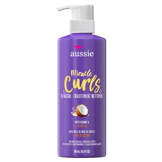 ทรีเม้นมะพร้าว พร้อมส่ง !! Aussie Paraben-Free Miracle Curls Co-Wash w/ Coconut &amp; Jojoba Oil For Curly Hair, 16.9 fl oz