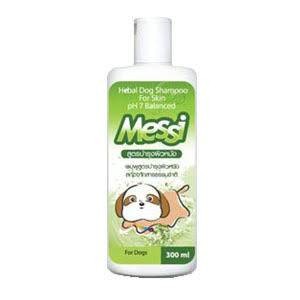 Messi Herbal Dog shampoo เมซซี่ แชมพู สูตรบำรุงผิวหนัง สีเขียว 300 ml