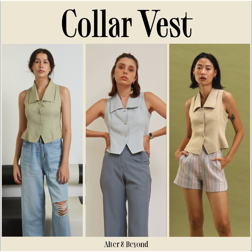 Alter & Beyond - Collar Vest เสื้อสูทแขนกุด