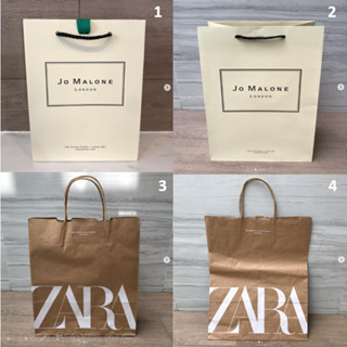 ถุง ถุงกระดาษ แบรนด์ Jo MALONE , Zara ซาร่า ของแท้ จาก shop แม่ค้าปล่อยของส่วนตัว จากการซื้อของที่ shop สภาพสวย