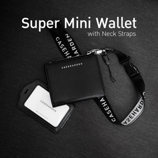 (ใส่โค้ด DBASMD ลด 106.-) [บางเบา+คล้องคอ] Super Mini Wallet with Neck Straps