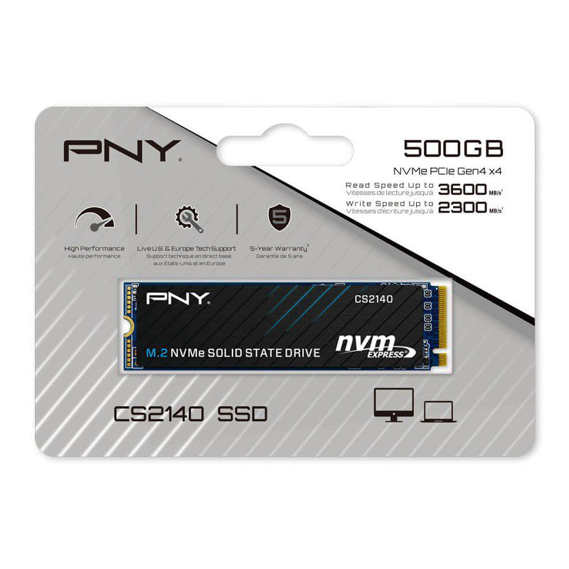 PNY  - M280CS2241-500-CL_PNY CS2241 M.2 NVMe 500GB SSD Interface PCIe Gen4 x4