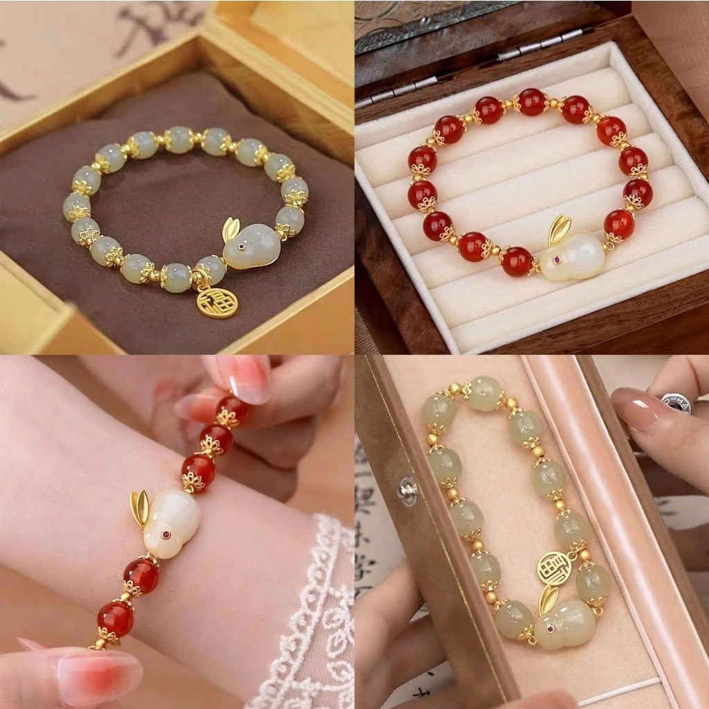 พร้อมส่ง สร้อยข้อมือ V6 กำไลลูกปัด สร้อยข้อมือคริสตัล ลูกปัด กำไลพาสเทล