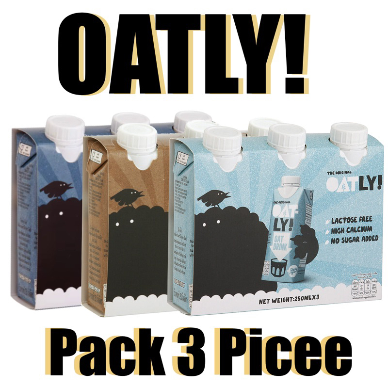 Oatly Oat Drink Prisma โอ๊ต ดริ้งค์ 250 มล. จำนวน 1 แพ็ค รวม 3 กล่อง