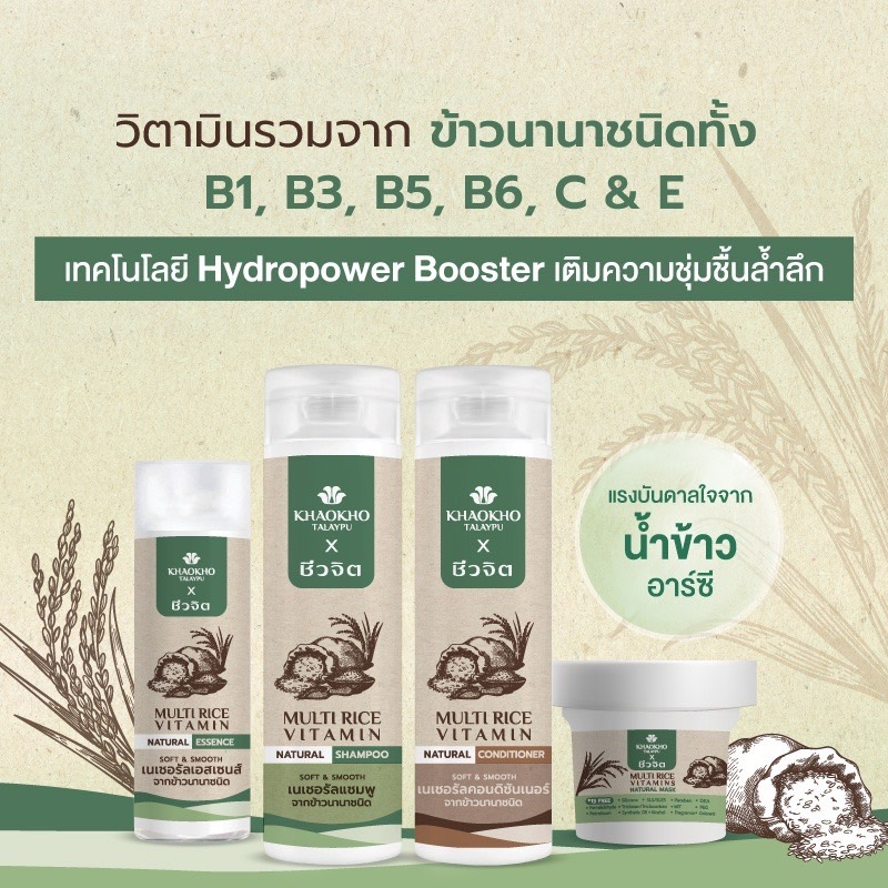 ส่งของทุกวันตัดรอบ 4 โมง เขาค้อทะเลภูXชีวจิต แชมพู-คอนดิชันเนอร์ มัลติ ไรซ์ เพื่อผมนุ่ม ชุ่มชื้น