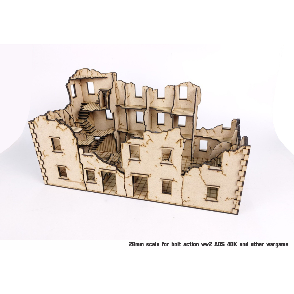 Terrain set "stalingrad apartment" scale for botlaction ww2 AOS 40K
