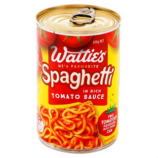 สปาเก็ตตี้ในซอสมะเขือเทศ พร้อมทาน 420กรัม WATTIES SPAGHETTI IN TOMATO SAUCE 420g