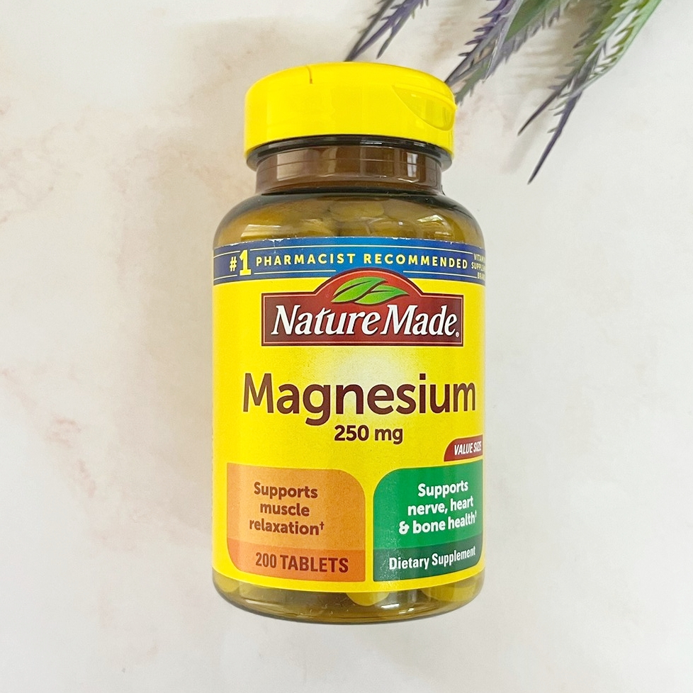 [Nature Made®] Magnesium 250 mg 200 Tablets แมกนีเซียม อาหารเสริม