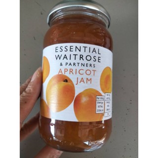 Waitrose Essential Apricot Jam แยม แอปริคอท  เวทโทรส เอสเซนเชี่ยว454 กรัม ราคาพิเศษ