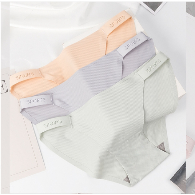 สินค้าพร้อมส่งจากไทย Sanay Bra (N704) กางเกงในผ้านุ่มยืด แต่งขอบยางยืดข้าง สวยเก๋