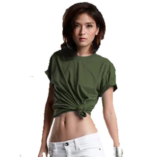 เสื้อยืดตราห่านคู่ คอกลม สีเขียวขี้ม้า ขนาด 34-52 นิ้ว ( เขียวทหาร / เขียว ร.ด) สินค้าพร้อมส่ง