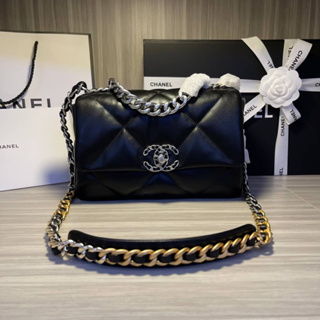 Chanel 19Bag  Grad original หนังวัวเเท้ทั้งใบ Size 26CM free box set