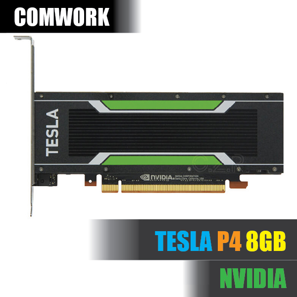 การ์ด NVIDIA TESLA P4 8GB SERVER ACCELERATOR GRAPHICS PROCESSING UNIT PASSIVE COOLING CARD GPU WORKS