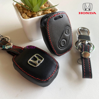 HONDA รุ่น City / Jazz / Biro / Civic / CR-V (กุญแจเสียบ)(1ชิ้น)ซองหนังแท้ใส่กุญแจรีโมทรถยนต์ เคสหนัง ปลอกหนังกุญแจ