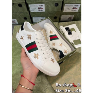 รองเท้าผ้าใบSneakers EMBROIDERED White (size36-45) 1590