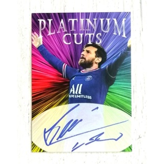 การ์ดฟุตบอล ลิโอเนล เมสซี่ ( AUTOGRAPH PLATINUM CUTS LIONEL MESSI CARD )