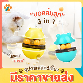 BoomBoom ของเล่นแมวล้มลุก ขนนก ของเล่นแมว 😺บอลล้มลุกกระดิ่ง มีบอลกระดิ่ง พร้อมขนนกแมวตบ(มีราคาส่ง)