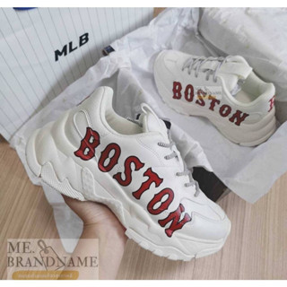 พร้อมส่ง ของแท้ MLB BIGBALL CHUNKY Boston รองเท้าสีขาวแดง ⚪️❤️