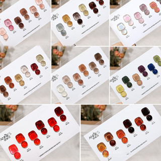 【AG】10ml 6Pcs/Set Nail Polish Excellent Saturation High Pigmented Natural Translucent Manicuring UV LED Gel Soak Polish for Female