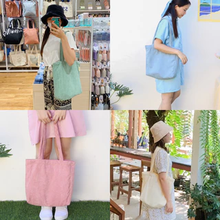 [พร้อมส่ง] sew.sister กระเป๋าผ้าลูกฟูก ผลิตเองในไทย made in Thailand กระเป๋าไปเรียน ใส่เอสี่ได้ จุได้เยอะแข็งแรง