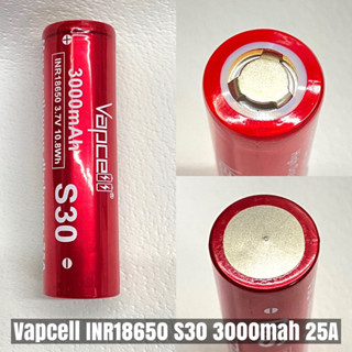 ถ่านไฟฉายขนาด 18650 Vapcell S30 3000mah 25A 3.7V