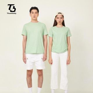 Thumb เสื้อยืด TC65/35 สีเขียวอ่อน พาสเทล คอกลม นุ่มมาก ไม่ยืด ไม่หด ไม่ย้วย ไม่ต้องรีด ผ้าคอตตอนผสมโพลี