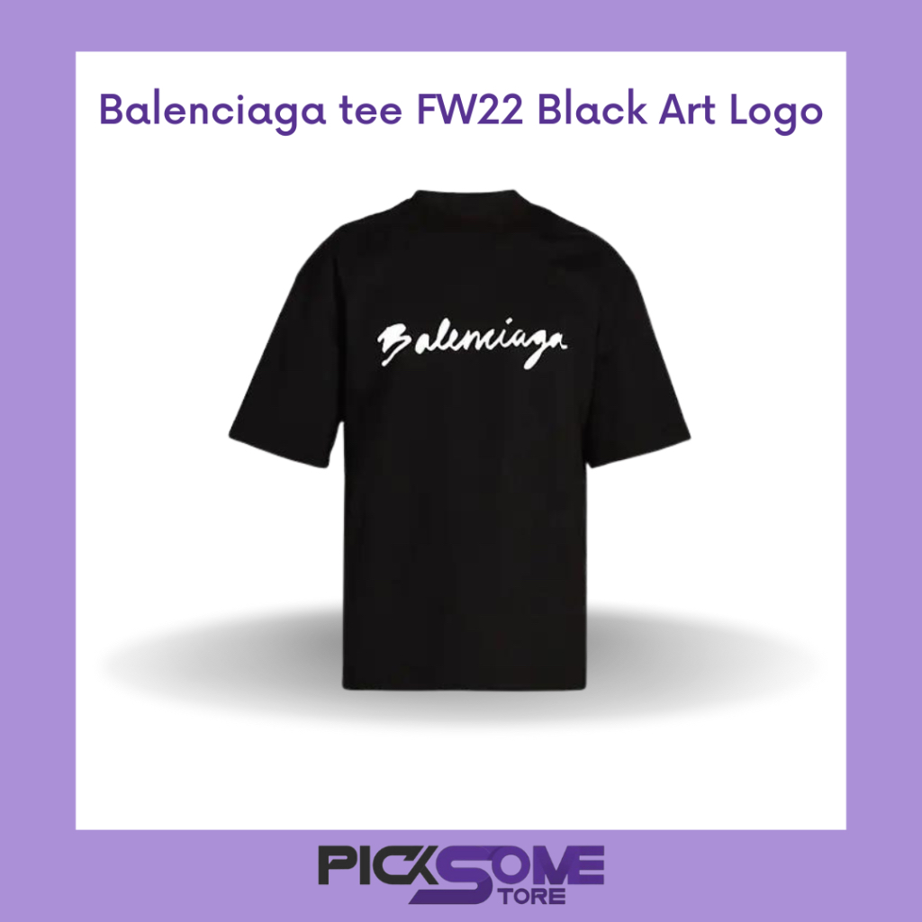 เสื้อ Balenciaga tee FW22 Black Art Logo พร้อมส่ง 🖤