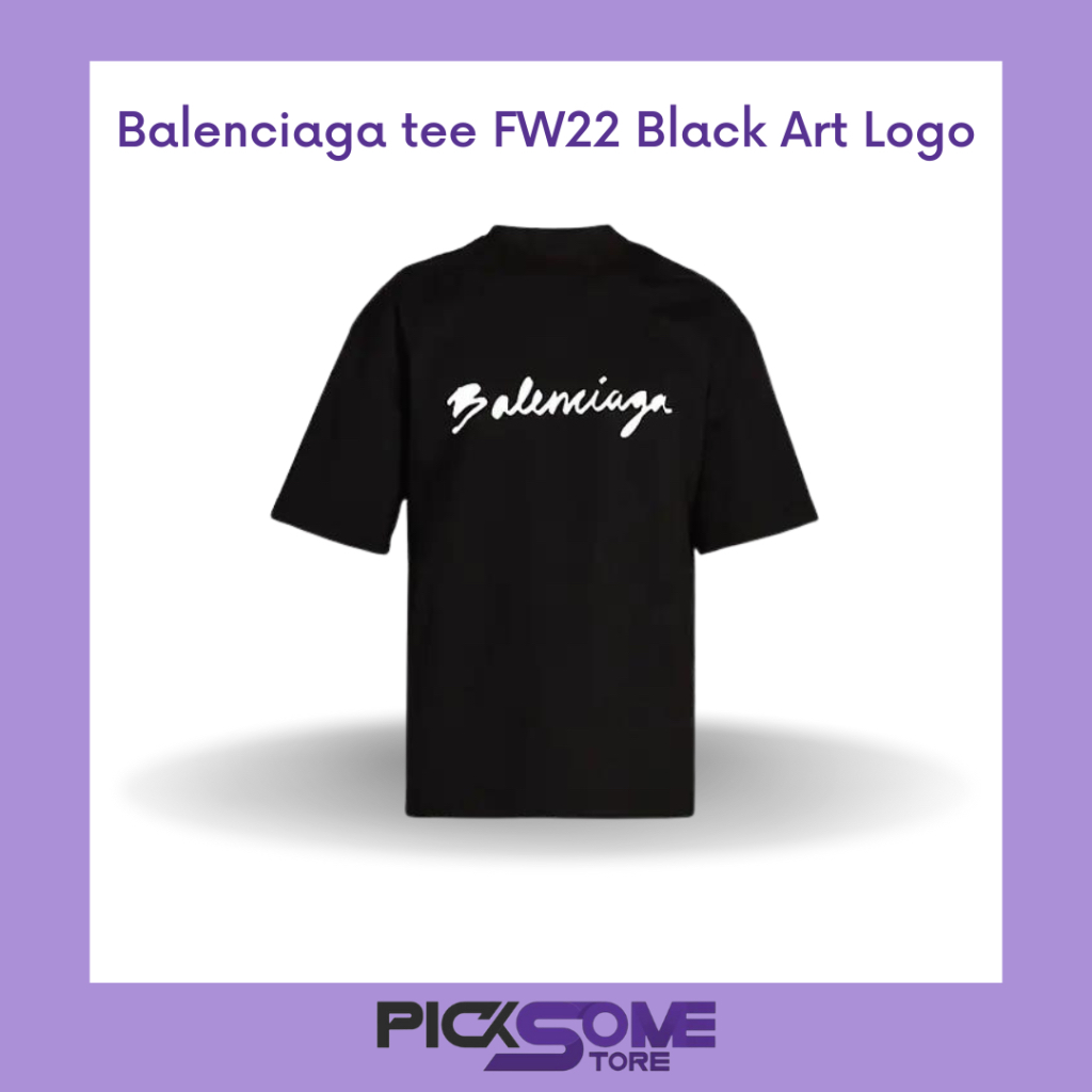 เสื้อ Balenciaga tee FW22 Black Art Logo พร้อมส่ง