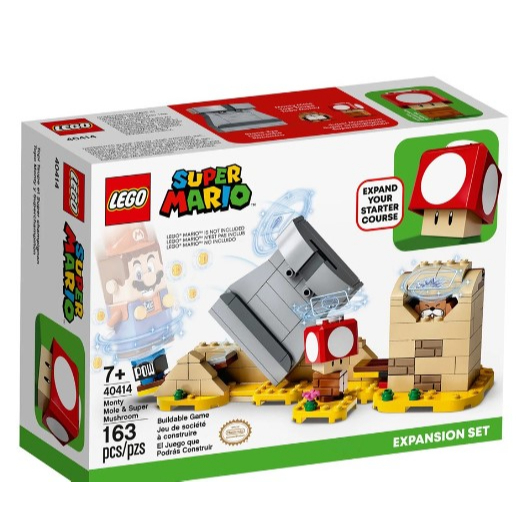 Lego 40414 super Mario monty mole &amp; super mushroom  7+ expansion set