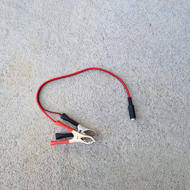 สายชาร์จแบตเตอรี่ ขั้วต่อสายไฟ DC ตัว​เมียปากคีบแดง-ดำ 6v 12v ปลั๊ก DC ตัวเมีย 5.5mm * 2.1mm DIY