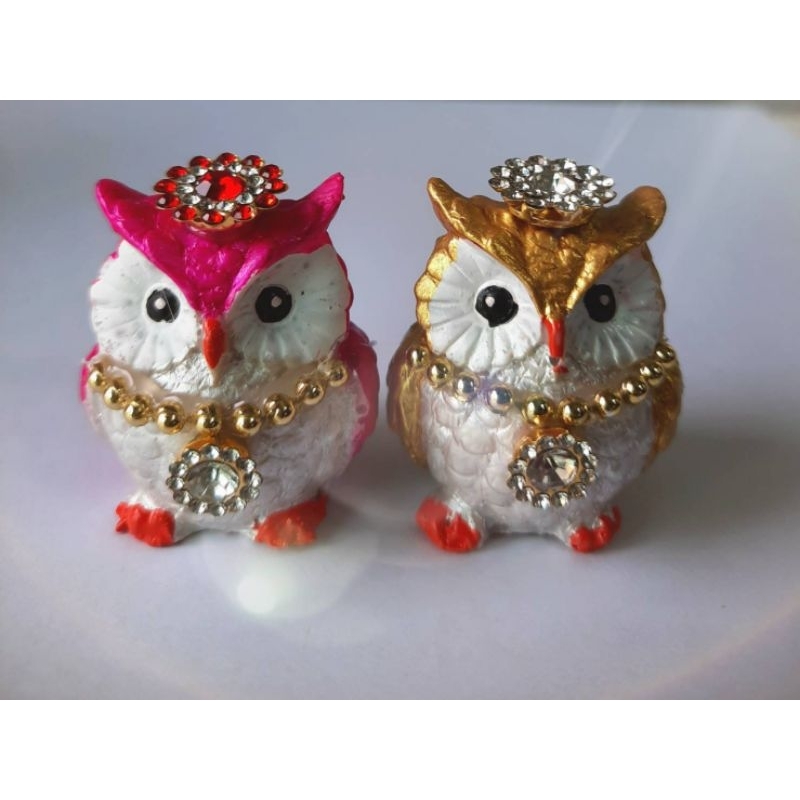#บริวารพระแม่ลักษมีนกฮูกราคา 99 บาท ต่อ 1 คู่