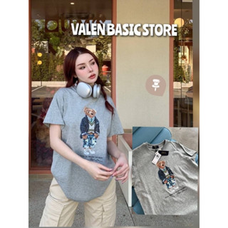 VALEN BASIC STORE🧸เสื้อยืดเท่ ลายเท็ดดี้เเจ๊คเก็ทริ้ว