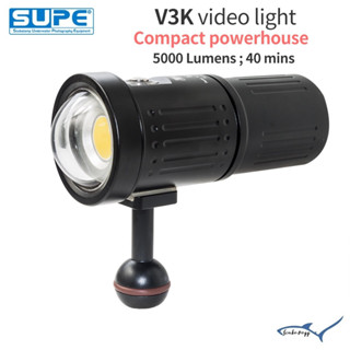 ไฟฉายดำน้ำ SUPE V3K -  5000 lumens Movie grade underwater VDO &amp; Photo light ไฟวีดีโอ ไฟฉายใต้น้ำ