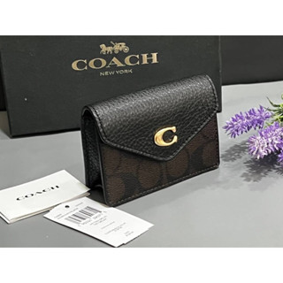 Coach Tammie Card Case In Signature Canvas