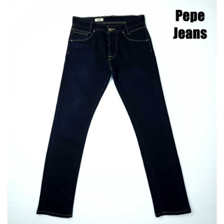 ยีนส์ Pepe Jeans เอว 33 สีกรมเข้ม สภาพใหม่ ผ้านุ่มยืด ขากระบอกเล็ก