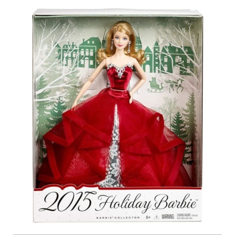 *กล่องไม่สวย* 2015 HOLIDAY BARBIE magia delle feste #CHR76 MATTEL