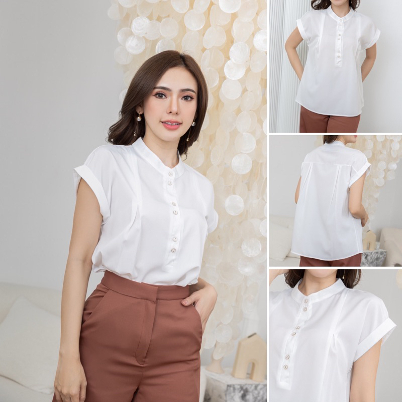 เสื้อคอจีนโปโล แขนพับ #l154shop_705