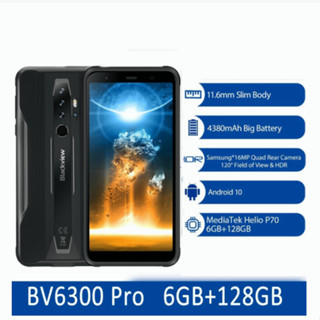 BLACKVIEW BV6300 Pro 6GB+128GB Smartphone 4380mAh Android 10 16MP real Cemare Mobile Phone NFC IP68 Waterproof OTG Rugge