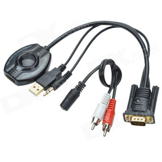 Cable VGA (Male) to HDMI (Female)) 0.3Meter with Audio Notebook/PC to HDMI display