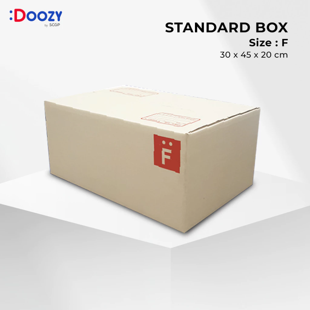 กล่องไปรษณีย์ ขนาด F ( 30 x 45 x 20 ซม.) แพ็ค 20 ใบ กล่องพัสดุ กล่องฝาชน Doozy Pack ถูกที่สุด!