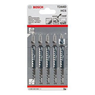 ใบเลื่อยจิ๊กซอ ตรา BOSCH # T244D [ตัดไม้]  แผง/5ใบ