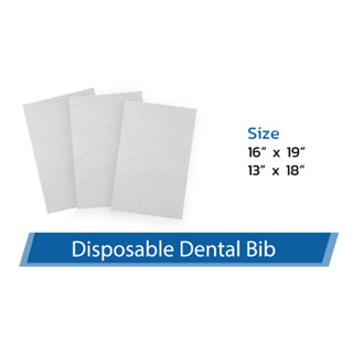 Disposable Dental Bib 13"X18" (125ชิ้น/แพ็ค 4แพ็ค/ลัง)