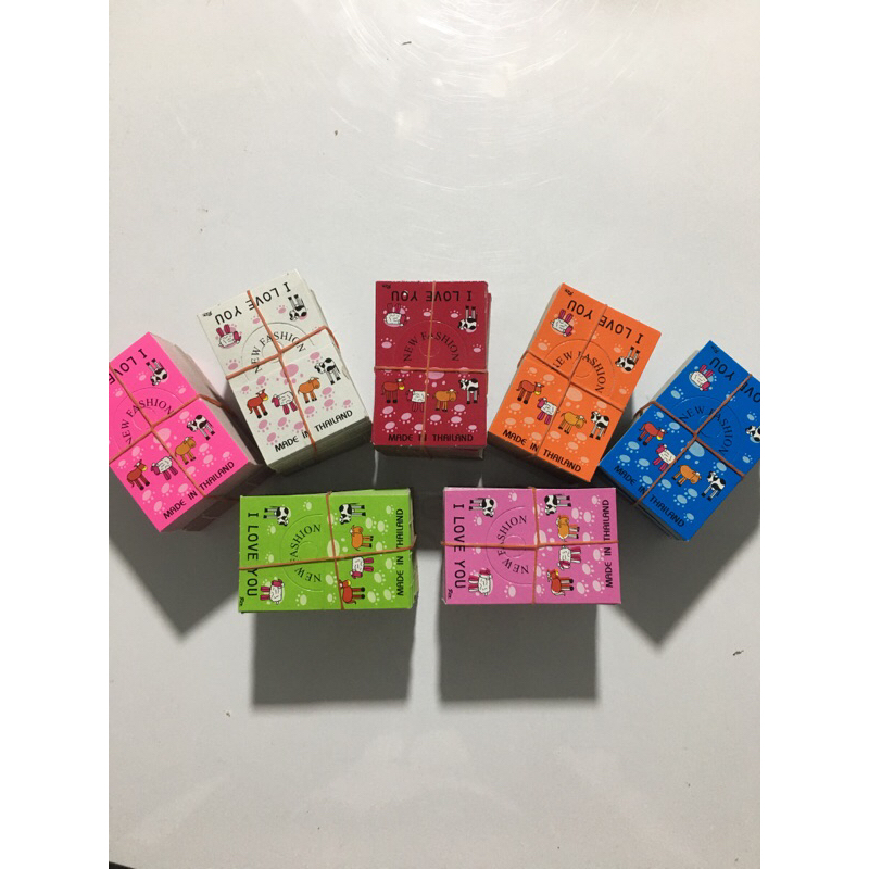 กระดาษ ติด หัว ถุงแกะ 7 สี ขนาด 4x6 cm 1 ก้อน มี 100 แผ่น