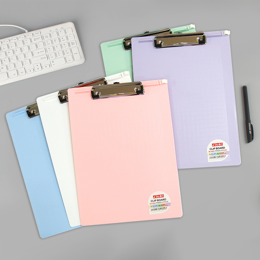 คลิปบอร์ดสีพาสเทล A5 , A4 DL1024/DL1030/DL1031 แผ่นรองเขียน คลิปบอร์ดแฟ้ม Clipboard
